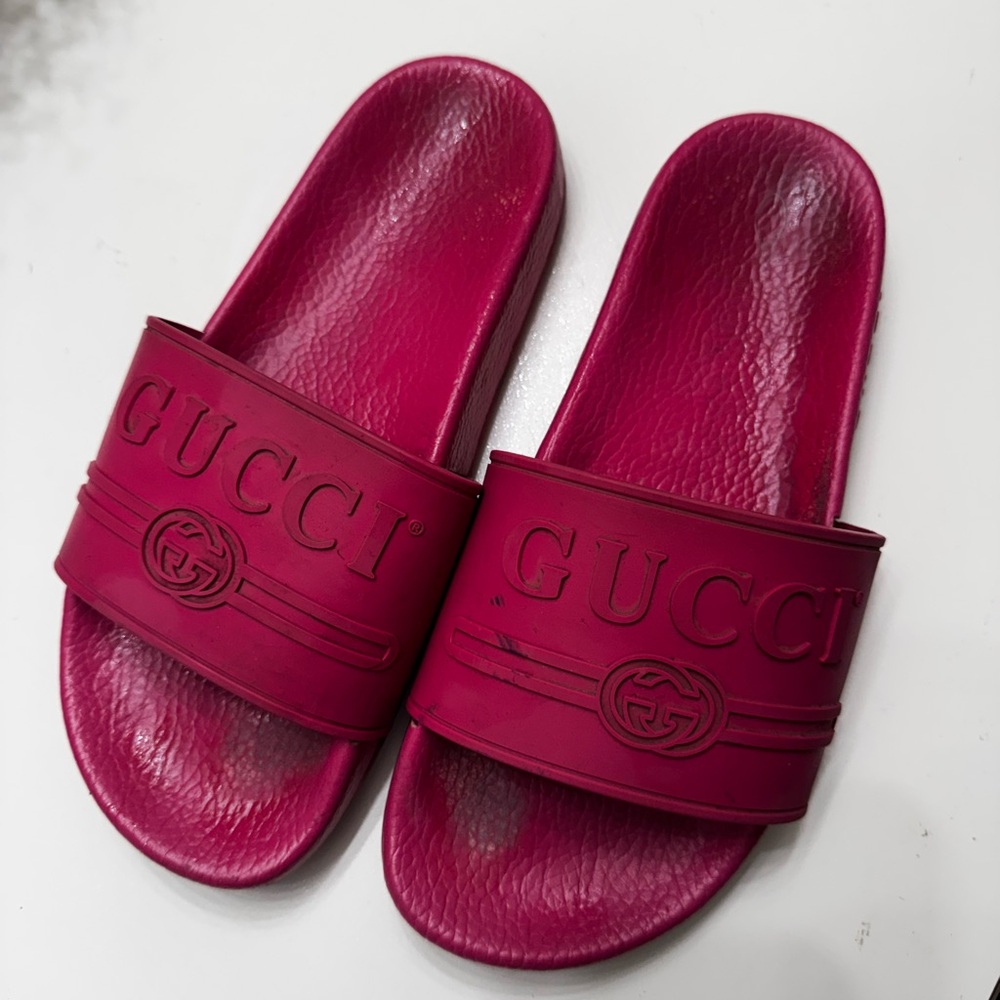 Gucci Pink Slides